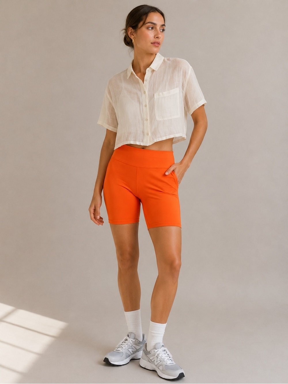 Pull & Bear Cotton Cropped Shirt